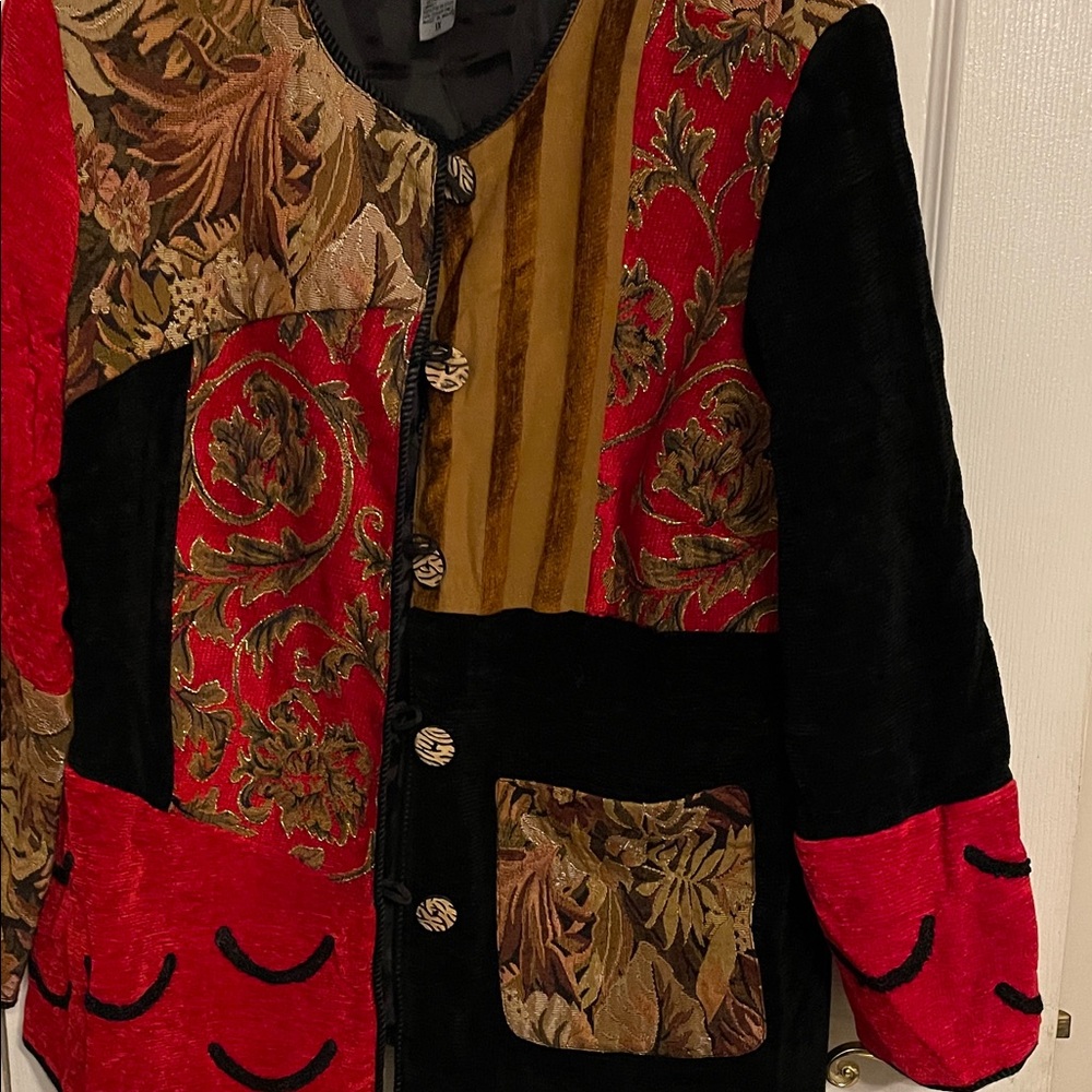 Indigo Multicolor Embroidered Jacket - image 1